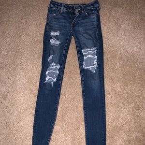 American Eagle distressed jeggings